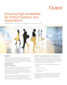 Ensuring High Availability for Critical Systems and Applications