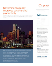 Government agency improves security and productivity
