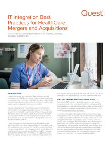 IT Integration Best Practices for Healthcare M&A
