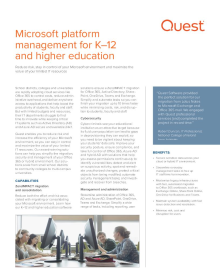 Microsoft platform management for K-12 and higher education