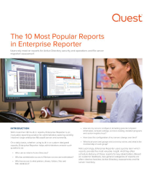 Top 10 Most Popular Reports in Enterprise Reporter